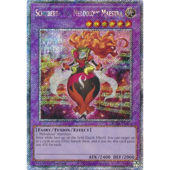 Schuberta the Melodious Maestra (Platinum Secret Rare) - Quarter Century Bonanza (RA03)