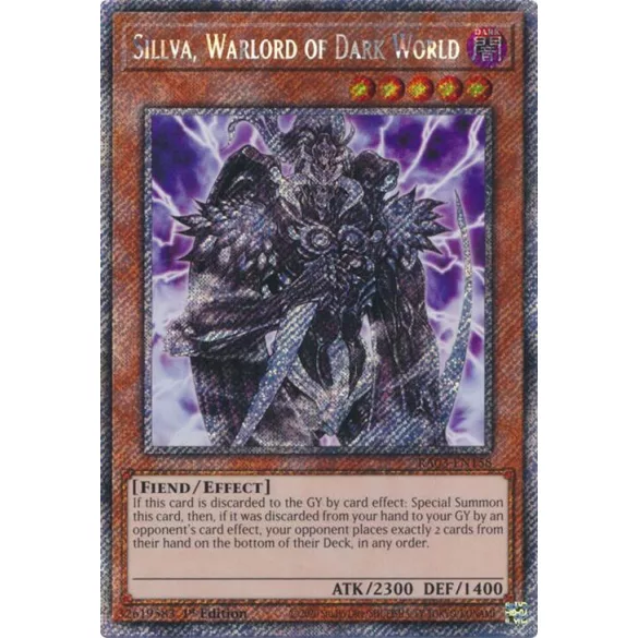Sillva, Warlord of Dark World (Platinum Secret Rare) - Quarter Century Bonanza (RA03)