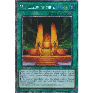 Mausoleum of the Emperor (Platinum Secret Rare) - Quarter Century Bonanza (RA03)