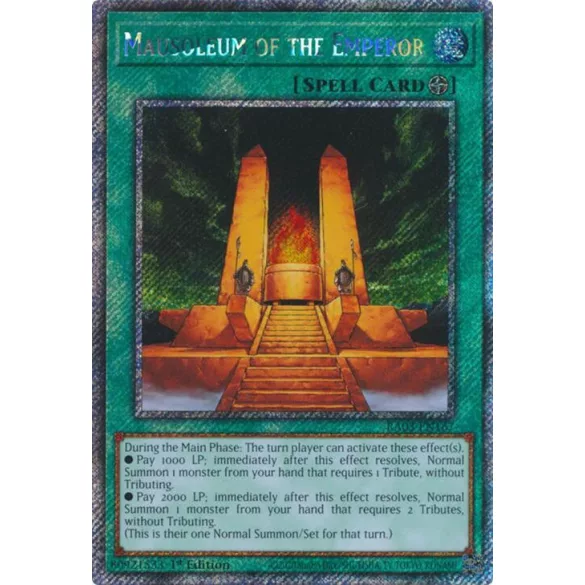 Mausoleum of the Emperor (Platinum Secret Rare) - Quarter Century Bonanza (RA03)