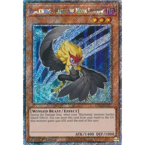 Blackwing - Kalut the Moon Shadow (Platinum Secret Rare) - Quarter Century Bonanza (RA03)