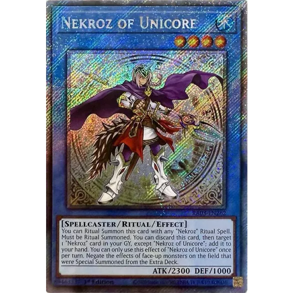 Nekroz of Unicore (Platinum Secret Rare) - Quarter Century Bonanza (RA03)