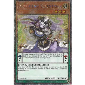 Archfiend Eccentrick (Platinum Secret Rare) - Quarter Century Stampede (RA04)