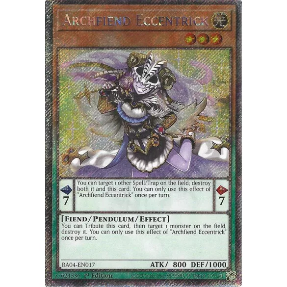 Archfiend Eccentrick (Platinum Secret Rare) - Quarter Century Stampede (RA04)
