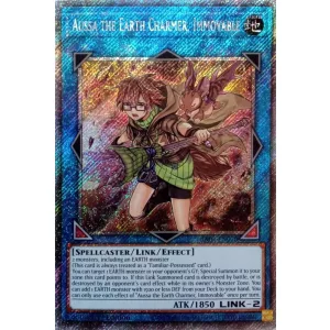 Aussa the Earth Charmer, Immovable (Platinum Secret Rare) - Quarter Century Stampede (RA04)