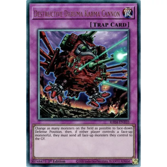Destructive Daruma Karma Cannon (PUR) - Quarter Century Stampede (RA04)