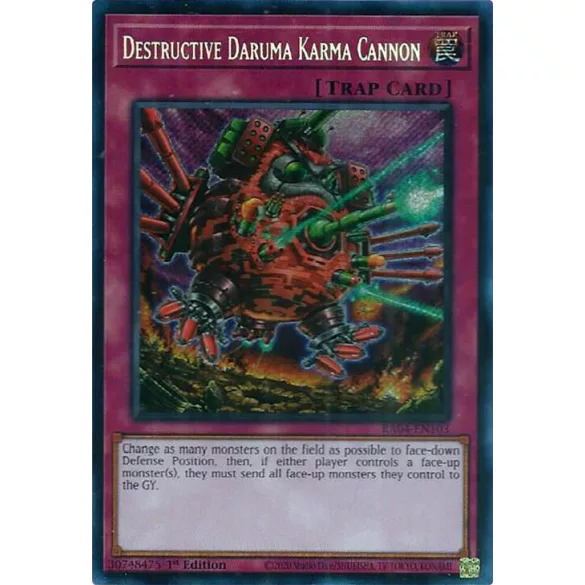 Destructive Daruma Karma Cannon (Secret Rare) - Quarter Century Stampede (RA04)