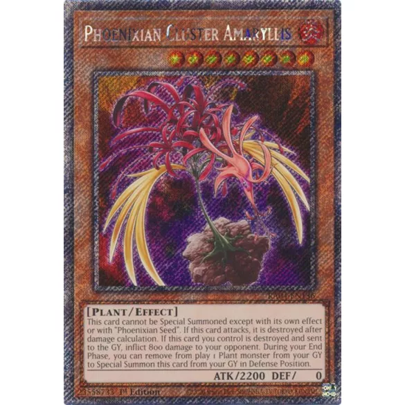Phoenixian Cluster Amaryllis (Platinum Secret Rare) - Quarter Century Stampede (RA04)