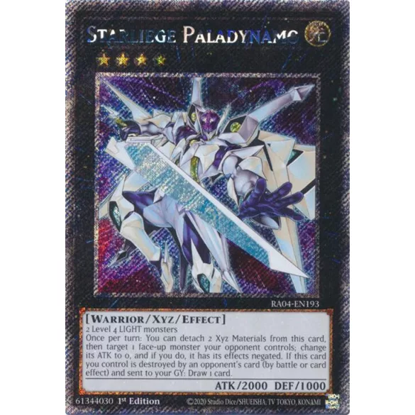 Starliege Paladynamo (Platinum Secret Rare) - Quarter Century Stampede (RA04)