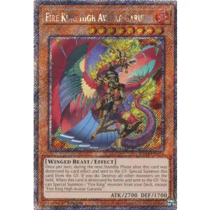 Fire King High Avatar Garunix (Platinum Secret Rare) - Quarter Century Stampede (RA04)