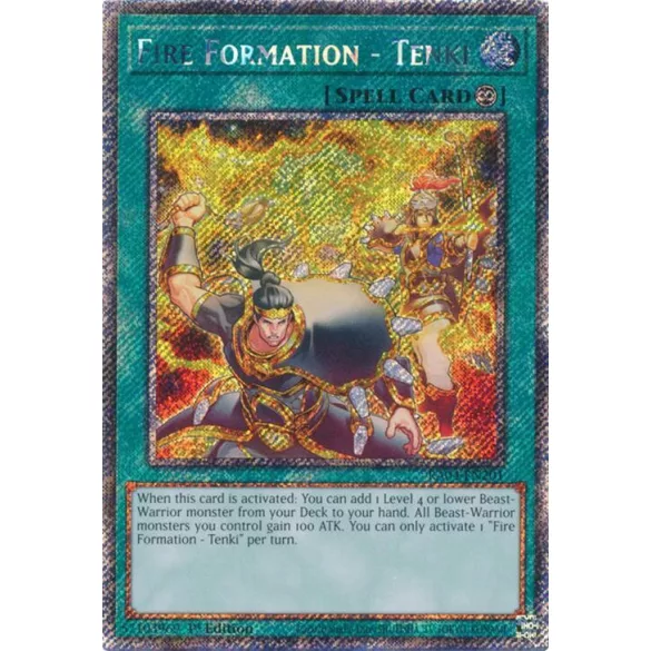 Fire Formation - Tenki (Platinum Secret Rare) - Quarter Century Stampede (RA04)