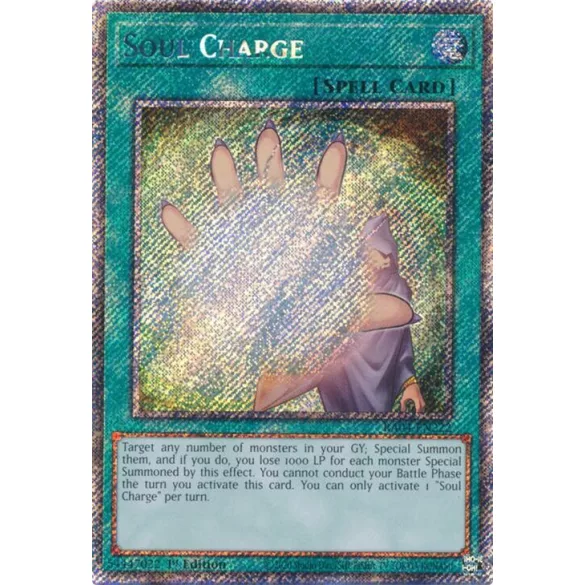 Soul Charge (Platinum Secret Rare) - Quarter Century Stampede (RA04)