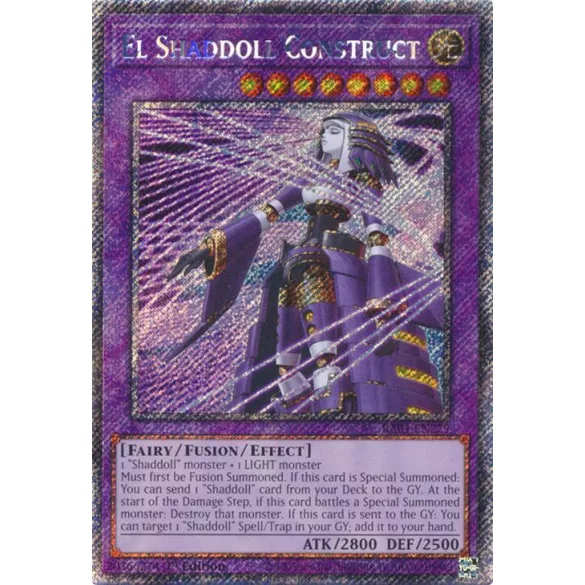 El Shaddoll Construct (Platinum Secret Rare) (Alternate Art) - Quarter Century Stampede (RA04)