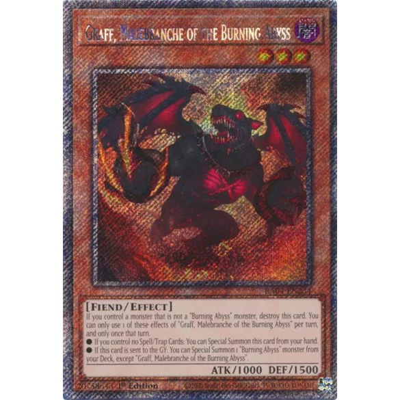 Graff, Malebranche of the Burning Abyss (Platinum Secret Rare) - Quarter Century Stampede (RA04)