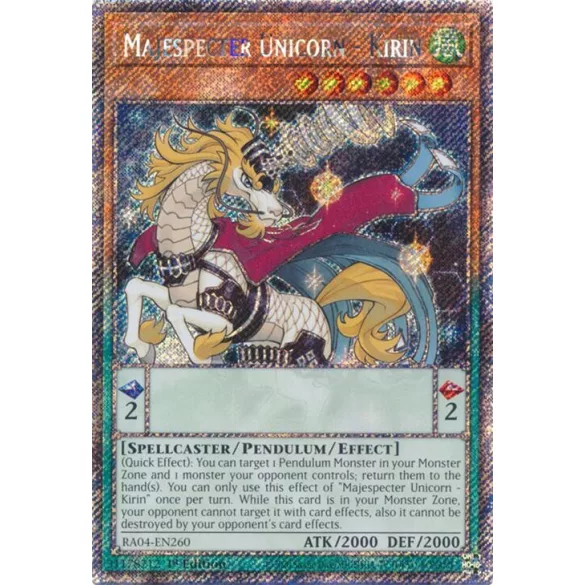 Majespecter Unicorn - Kirin (Platinum Secret Rare) - Quarter Century Stampede (RA04)