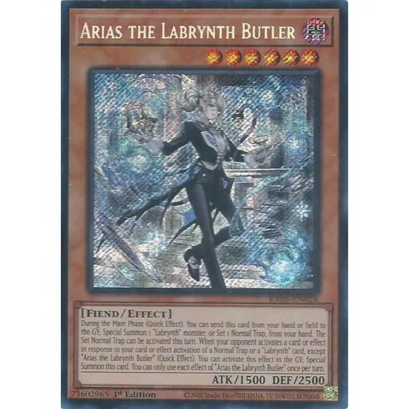 Arias the Labrynth Butler (Secret Rare) - Rarity Collection 5 (RA05)